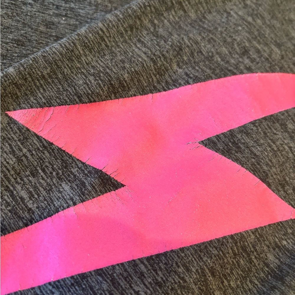 Aviator Nation Charcoal High-Waist Leggings with Pink Bolt - Picture 10 of 11
